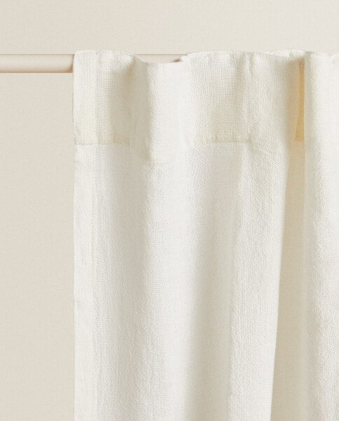 White linen curtain 140 x 270cm