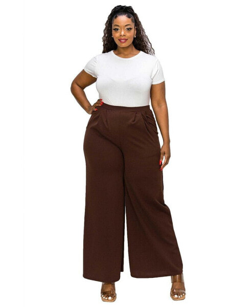 Plus Size Rachel Wide Leg Pocket Pants