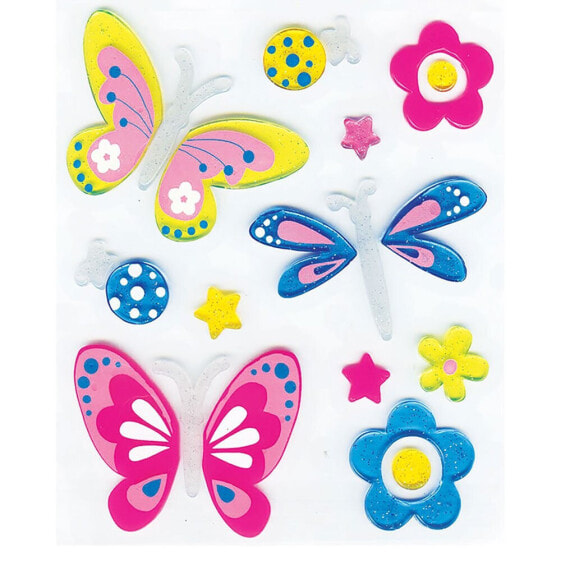GLOBAL GIFT Butterfly Gel Stickers