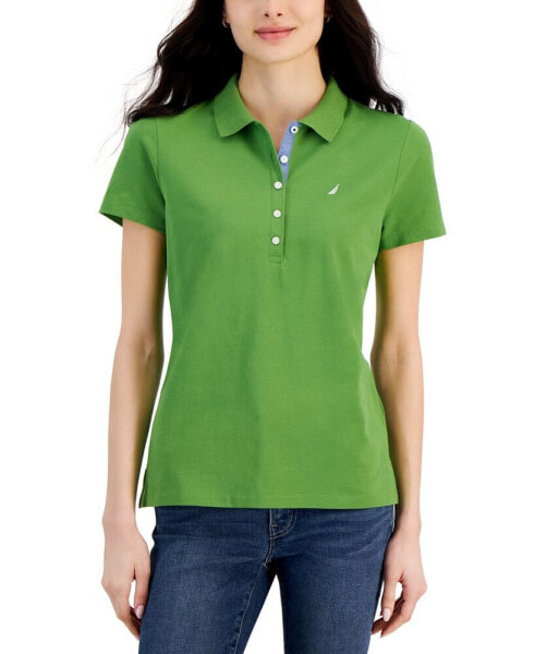 Women's Short-Sleeve Polo-Collar Shirt