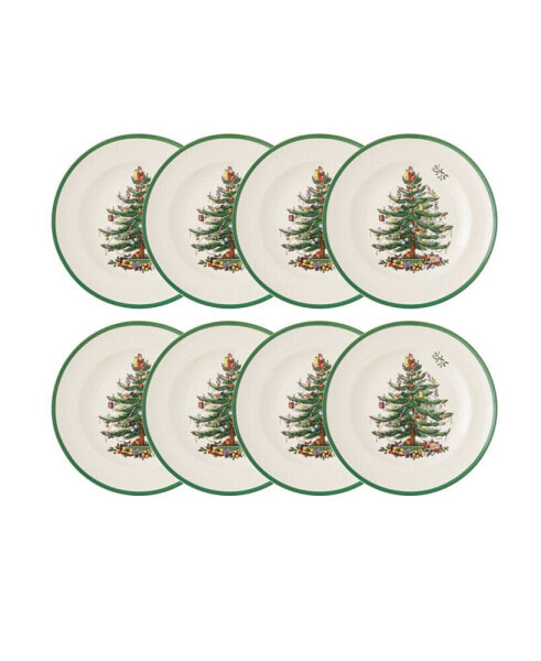 Christmas Tree Dinner Plates, Set of 8