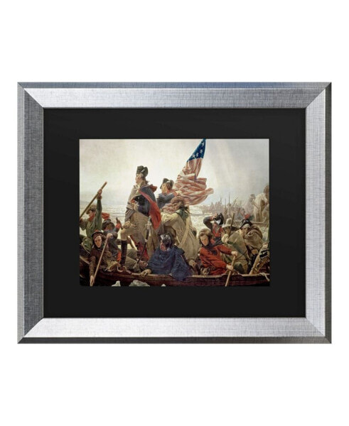 Emanuel Leutze Washington Crossing Delaware River in 1776 Matted Framed Art - 20" x 25"