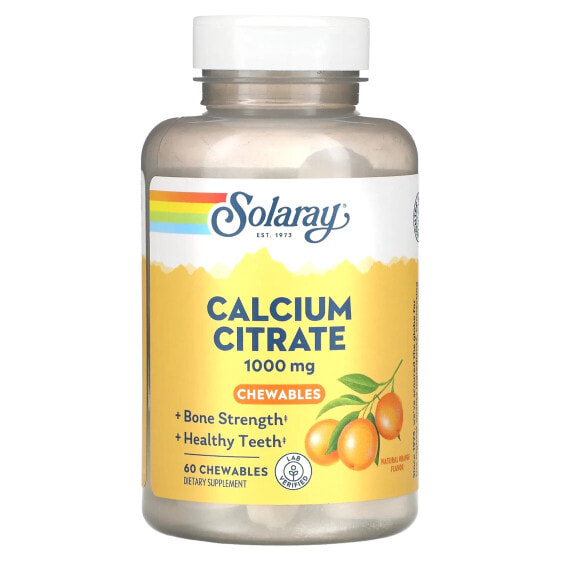 Calcium Citrate, Natural Orange, 1,000 mg, 60 Chewables (250 mg per Tablet)