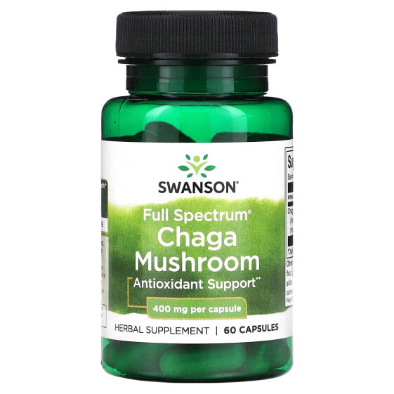 Full Spectrum Chaga Mushroom, 400 mg, 60 Capsules