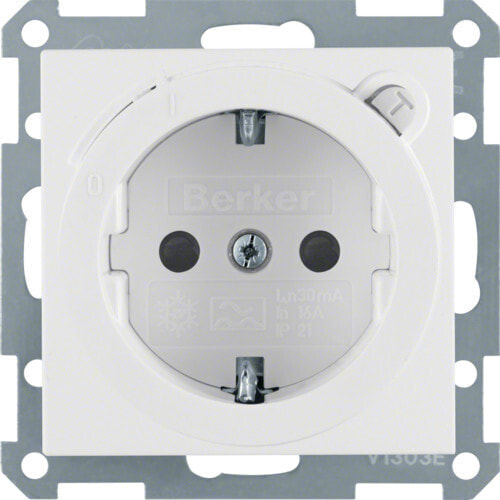 Berker 47081909 - Type F - White - Thermoplastic - 250 V - 16 A - 50/60 Hz