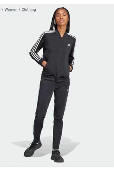 Black Essentials 3-stripess Track Suit Kadın Eşofman Ij8781