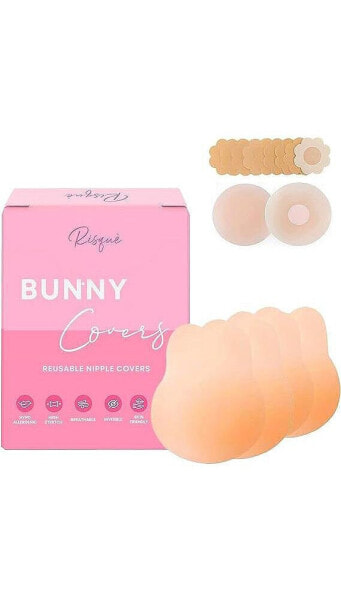 Bunny Covers Reusable Nipple Covers | Push up Adhesive Bra | Backless Invisible Sticky Bra