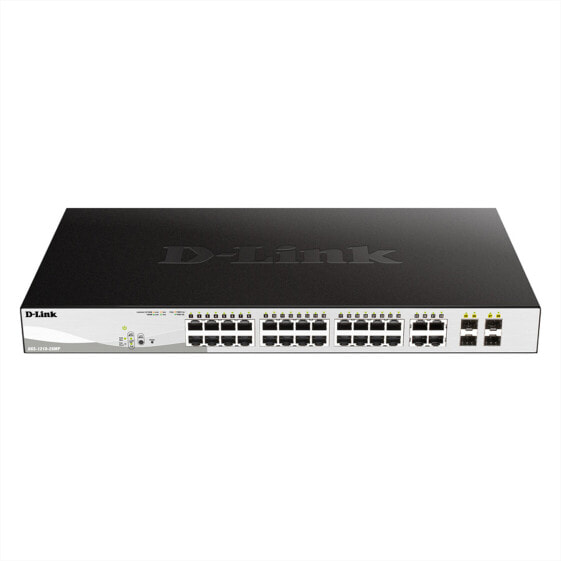 D-Link DGS-1210-28MP/E - Managed - L2 - Gigabit Ethernet (10/100/1000) - Power over Ethernet (PoE) - Rack mounting - 1U