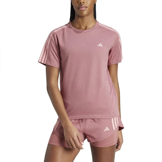 ADIDAS Own The Run 3 Stripes short sleeve T-shirt