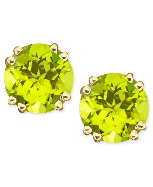 Серьги Macy's 14k Gold Peridot Stud