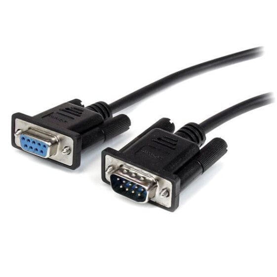 StarTech.com 2m Black Straight Through DB9 RS232 Serial Cable - M/F - Black - 2 m - DB-9 - DB-9 - Male - Female