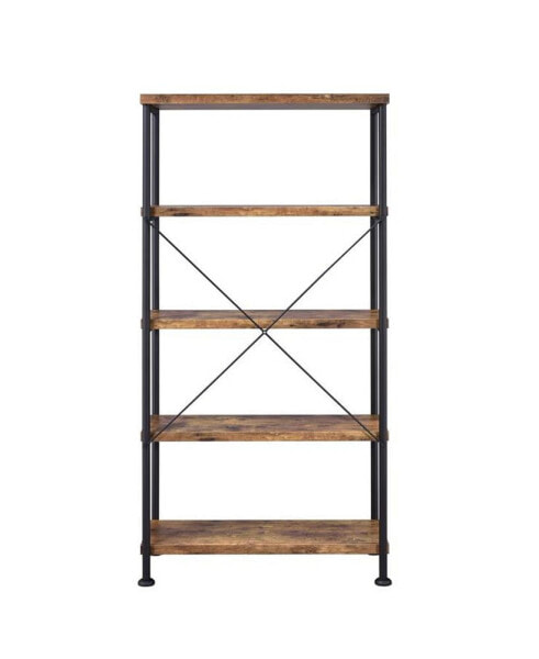 Wadsworth Industrial Four-shelf Bookcase