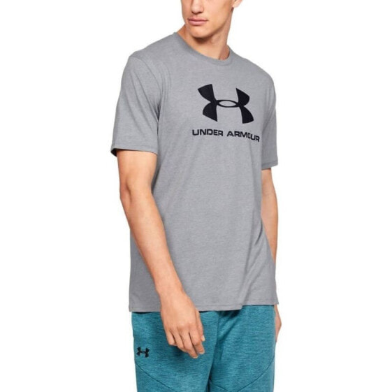 Мужская футболка спортивная серая с логотипом  Under Armour Sportstyle Logo SS M 1329590-036