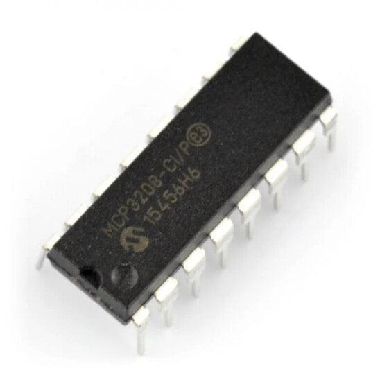 Converter ADC MCP3208-CI/P 12-bit 8-channel SPI - DIP
