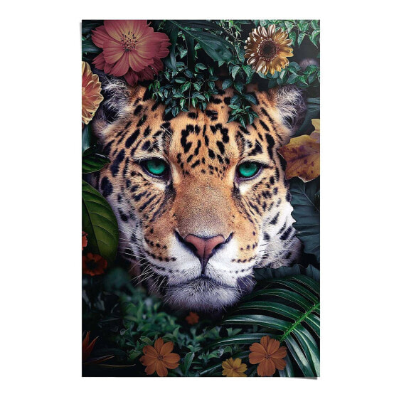 Poster Leopard Flowers