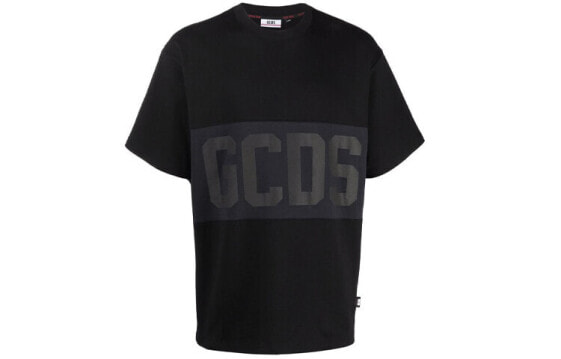 GCDS 字母图案宽松短袖T恤 男款 黑色 / GCDS T CC94M021501-02