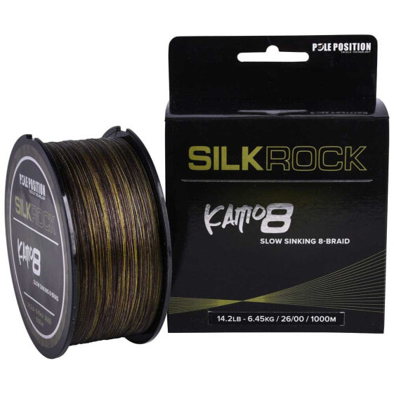 Плетеный шнур для рыбалки POLE POSITION Silkrock Kamo8 1000 м 0,26 мм 14,2ф/6,45кг