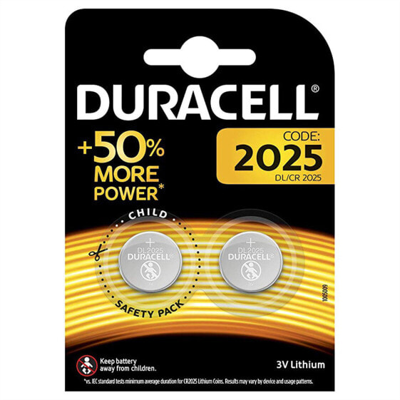 Duracell Specialties - Electronics batteries 2025 2PK - Single-use battery - CR2025 - Lithium - 3 V - 2 pc(s) - -40 - 60 °C