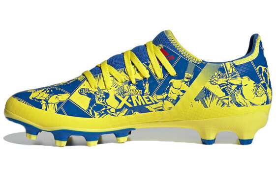 Футбольные бутсы Adidas X Ghosted.3 Mg - мультиграунд, мужские, сине-желтые