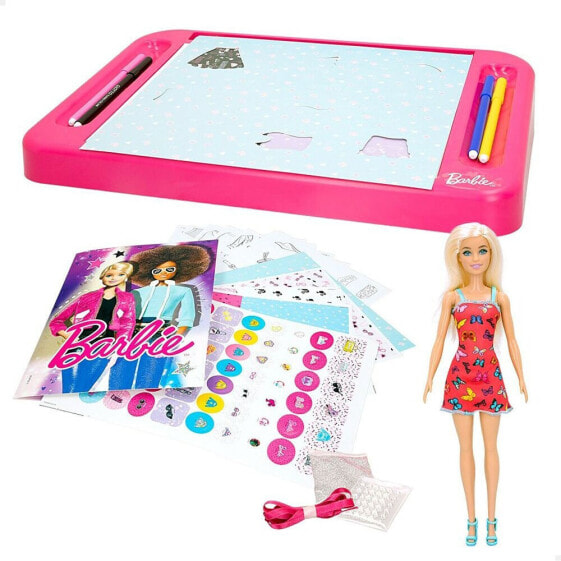 BARBIE 47310 fashion design workshop with doll and accesories