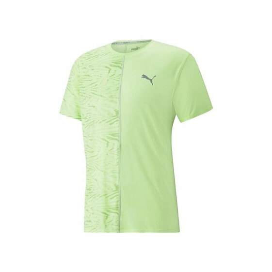 Short-sleeve Sports T-shirt Puma Run Graphic Lime green
