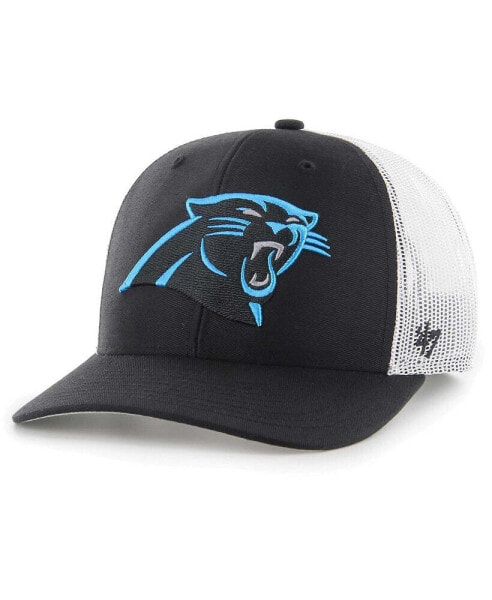 Men's Black Carolina Panthers Adjustable Trucker Hat