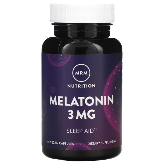Витамин Melatonin, 3 мг, 60 растительных капсул MRM Nutrition