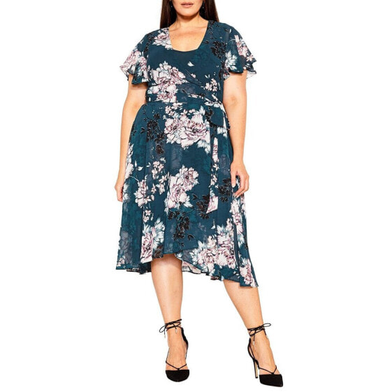 Plus Size Blossom Short Sleeve Dress