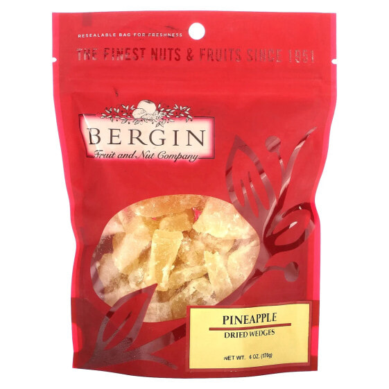 Dried Pineapple Wedges, Unsulfured, 6 oz (170 g)