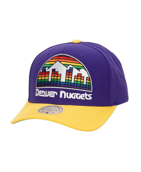 Men's Purple, Gold Denver Nuggets Soul XL Logo Pro Crown Snapback Hat