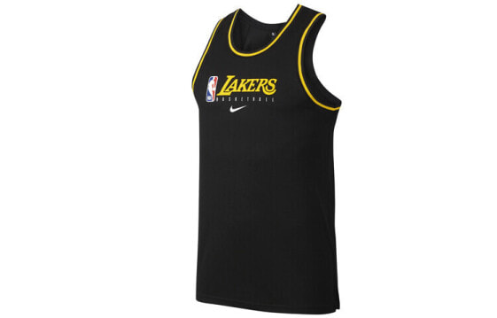 Nike NBA DRI-FIT 洛杉矶湖人队 运动篮球背心 男款 黑色 / Баскетбольная майка Nike NBA DRI-FIT BQ9344-010