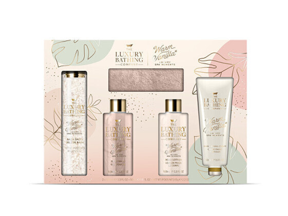 Body care gift set with towel Vanilla 5 pcs