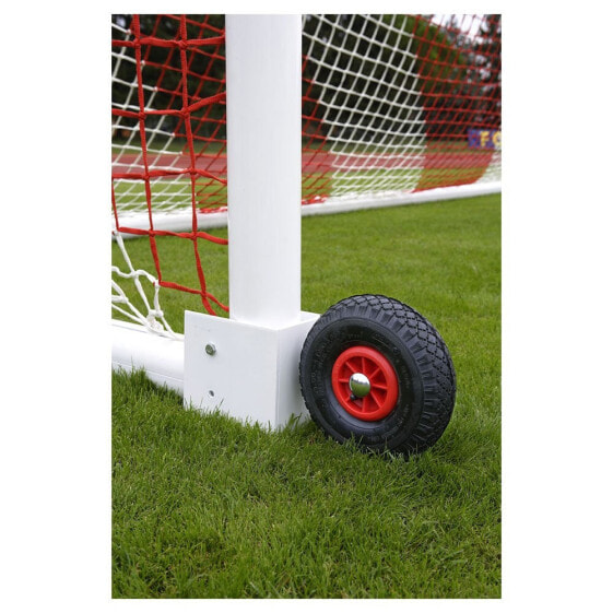 POWERSHOT 11 A Side Portable Football Goal Wheels