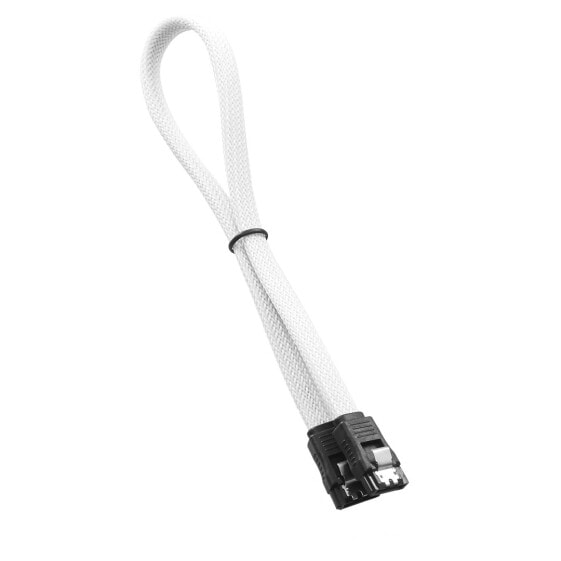 cablemod ModMesh - 0.3 m - SATA III - SATA 7-pin - SATA 7-pin - Male/Male - Black - White
