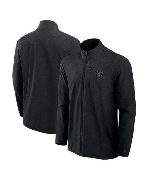 Men's Black Las Vegas Raiders Front Office Woven Full-Zip Jacket