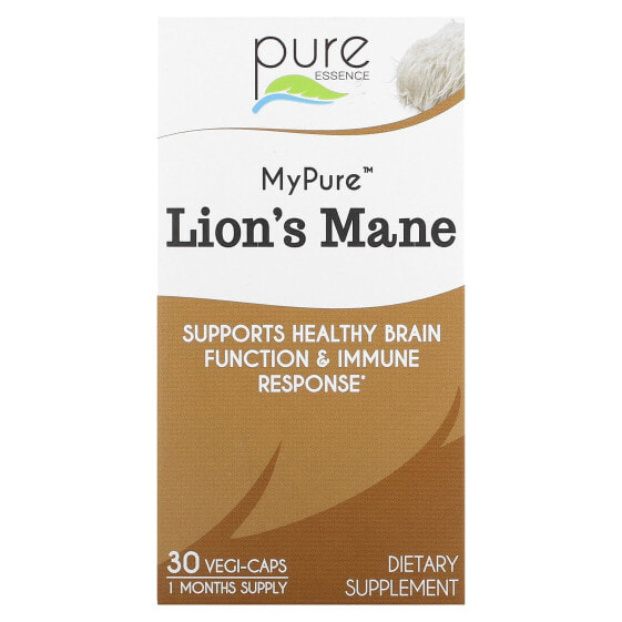 Биодобавка Pure Essence MyPure Lion's Mane, 30 Вегетарианских капсул