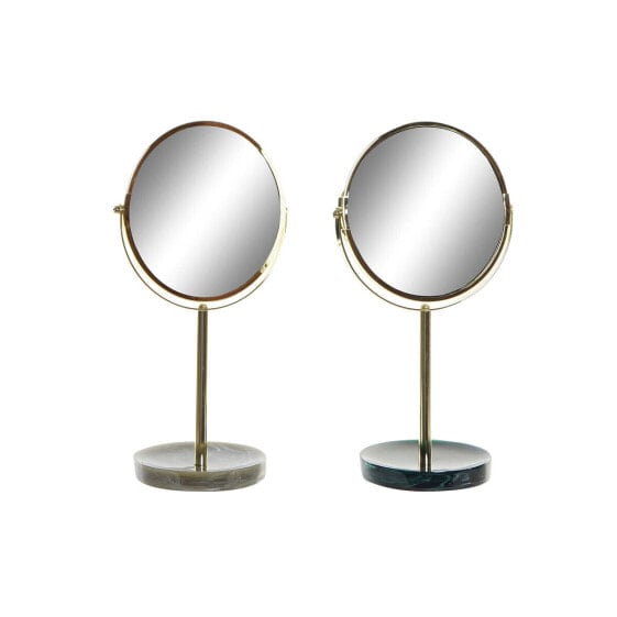 Увеличительное Зеркало DKD Home Decor 18 x 13 x 32 cm Металл Смола (2 штук)