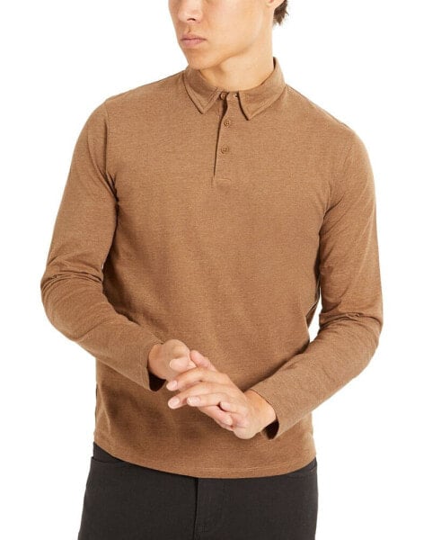 Men's Classic Fit Performance Stretch Long Sleeve Polo Shirt