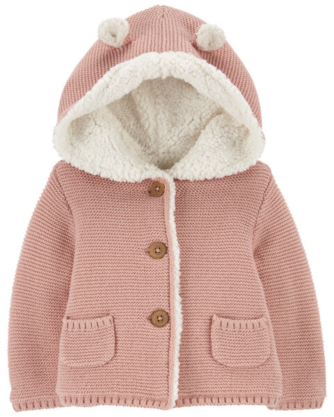 Baby Sherpa-Lined Hooded Jacket NB