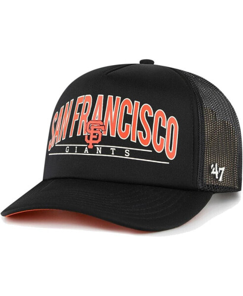 Men's Black San Francisco Giants Backhaul Foam Trucker Snapback Hat