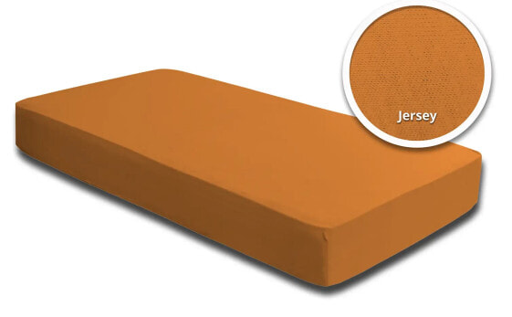 Spannbettlaken Jersey orange 140x200 cm