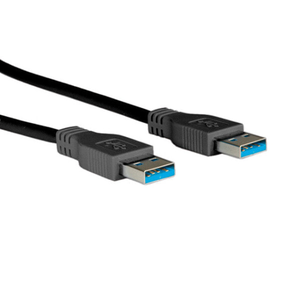 Кабель USB 3.0 - Type A M - A M 1.8 м - 1.8 м - USB A - USB A - USB 3.2 Gen 1 (3.1 Gen 1) - Мужской/Мужской - черный ROLINE