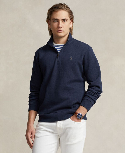 Men's Double-Knit Mesh Quarter-Zip Pullover