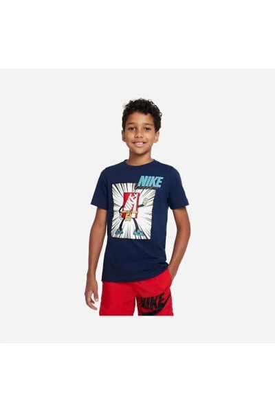 Sportswear Brand Mark Boxy Short-Sleeve Çocuk Tişört