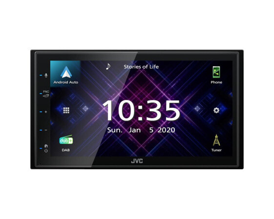 JVC KW-M565DBT - Black - 2 DIN - 200 W - AAC,FLAC,MP3,SBC,WAV,WMA,WMV - H.264,MPEG1,MPEG2,MPEG4 - 17.3 cm (6.8")