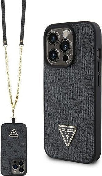 Guess Guess GUHCP15LP4TDSCPK iPhone 15 Pro 6.1" czarny/black hardcase Crossbody 4G Metal Logo