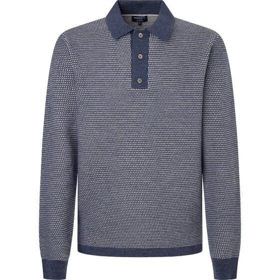 HACKETT Textured Knit long sleeve polo