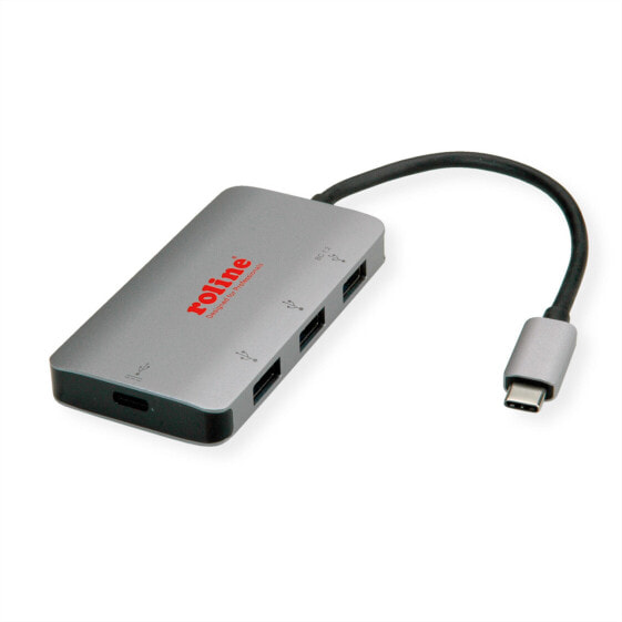 ROLINE 14.02.5038 - USB 3.2 Gen 2 (3.1 Gen 2) Type-C - USB 3.1 (3.1 Gen 1) Type-A,USB 3.1 (3.1 Gen 1) Type-C - 5000 Mbit/s - Silver - Aluminium