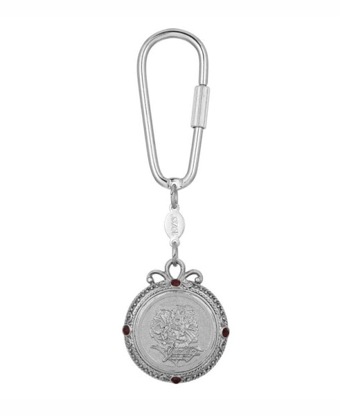 Women's January Flower of the Month Carnations Key Fob