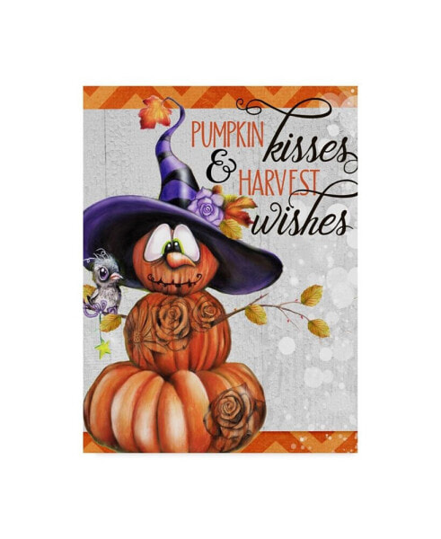 Sheena Pike Art And Illustration 'Pumpkin Kisses' Canvas Art - 14" x 19"